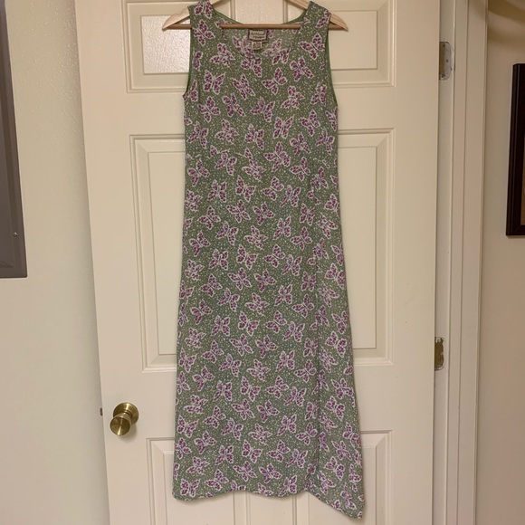 Vintage April Cornell Butterfly Floral maxi dress - Picture 2 of 6